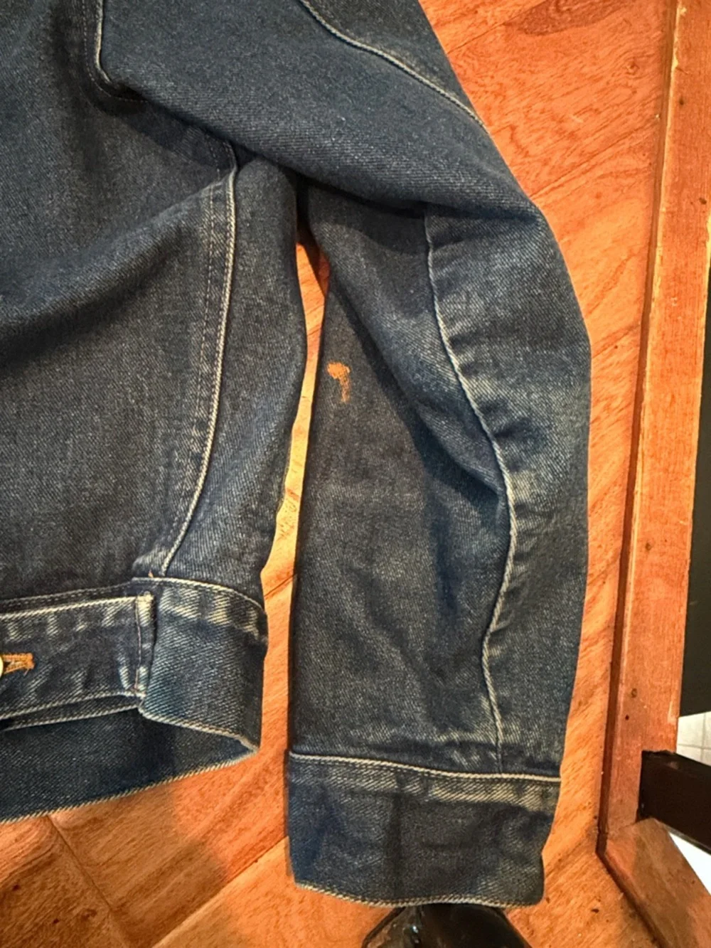 LAUREN JEANS CO. Ralph Lauren Blue Denim Padded Jacket Size Medium - Picture 10 of 13